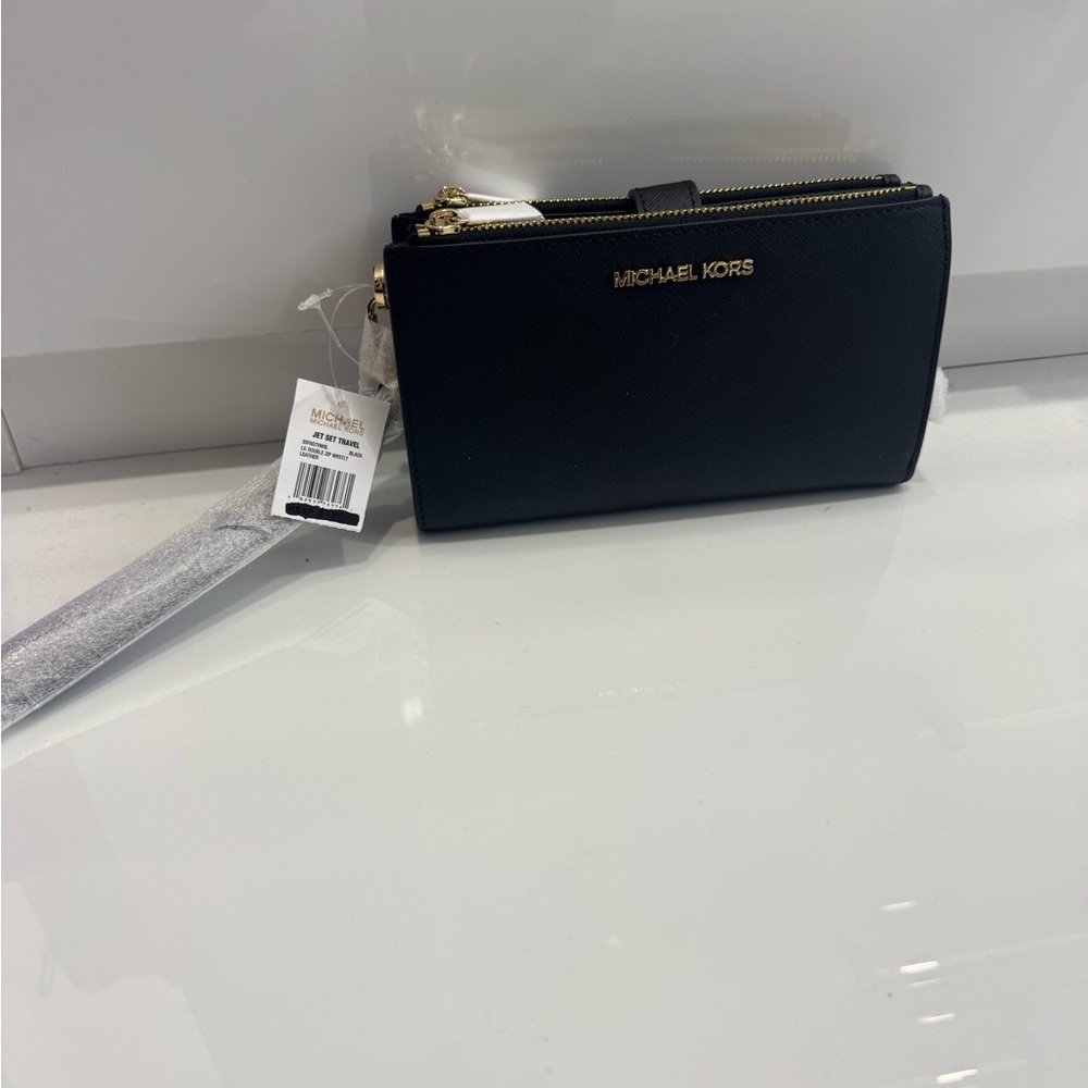 Michael Kors Black and Gold Wallet